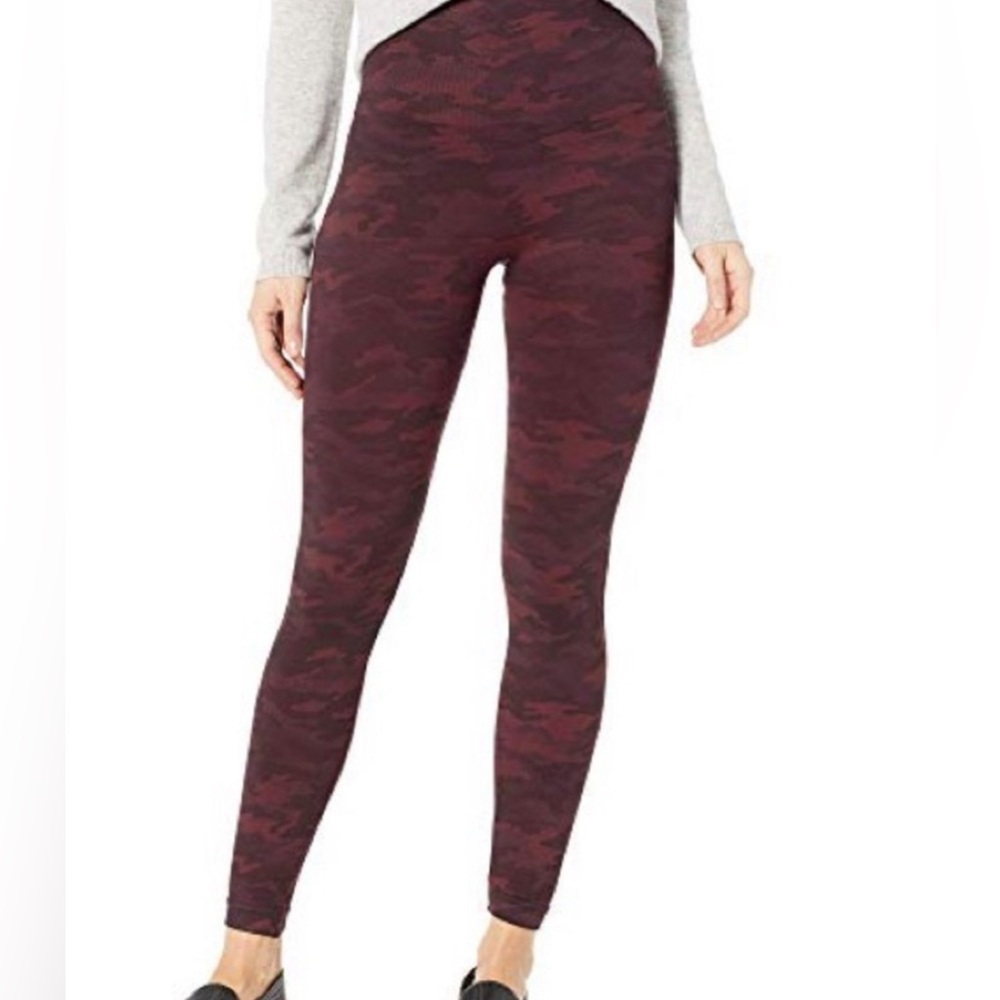 Spanc Look at Me Now Leggings - Wine Camo, 2X